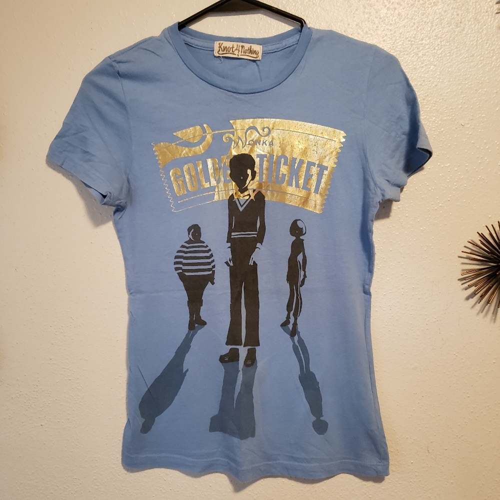 VINTAGE Charlie willy wonka foil tee